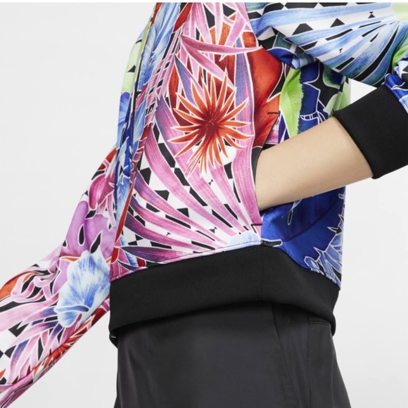 Nike NWT Small Hype Floral Bomber Zip Up Jacket - Picture 4 of 8